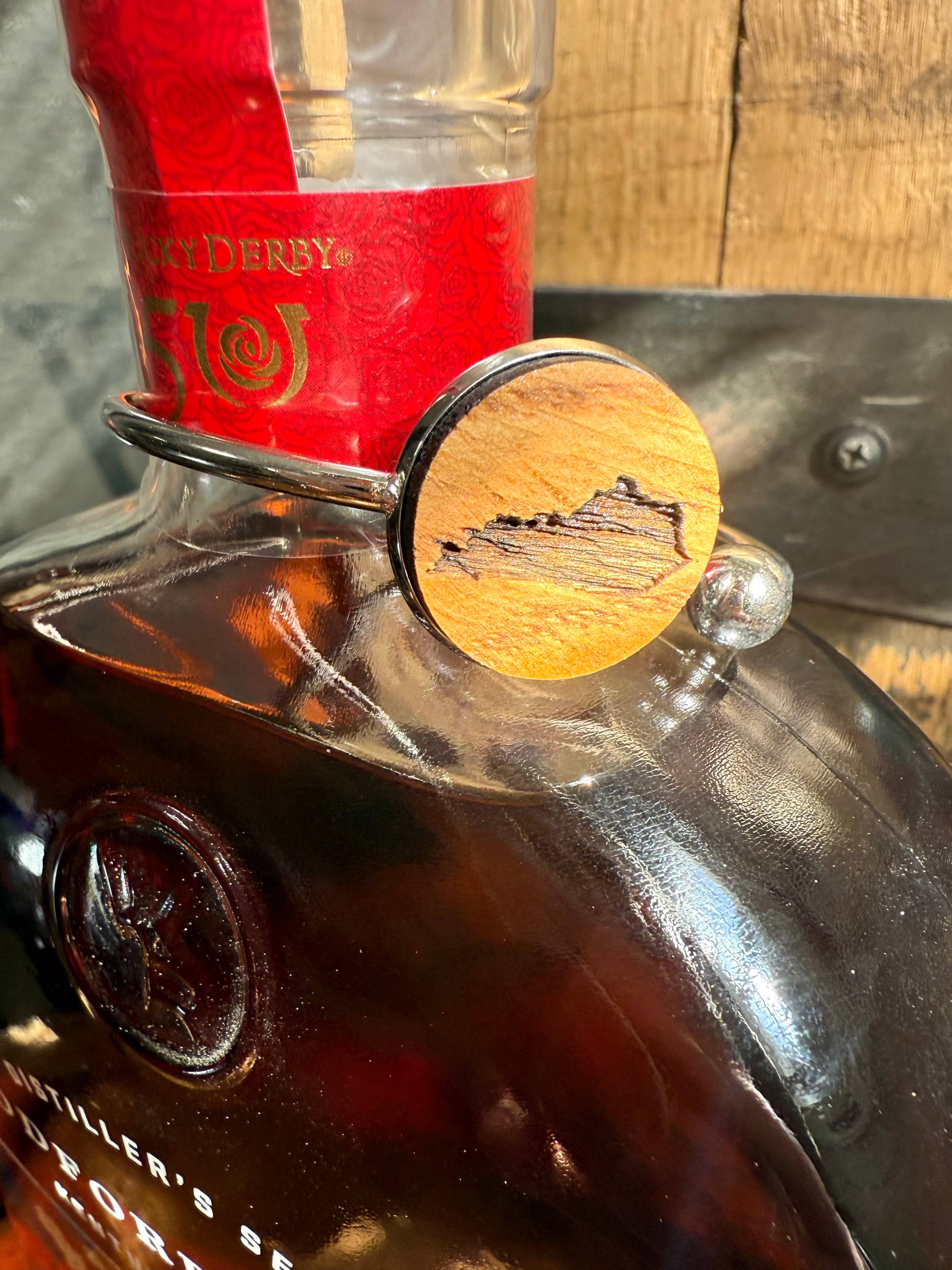 Kentucky State Bracelet made from bourbon whiskey barrels.