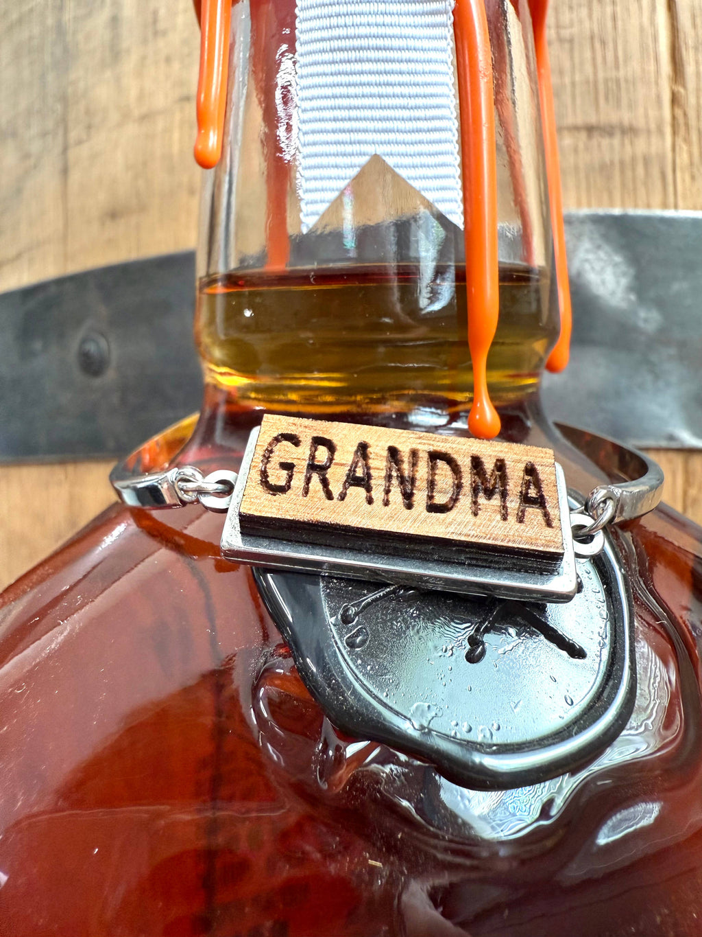 Adjustable Grandma Lobster Claw Bourbon Barrel Bracelet.