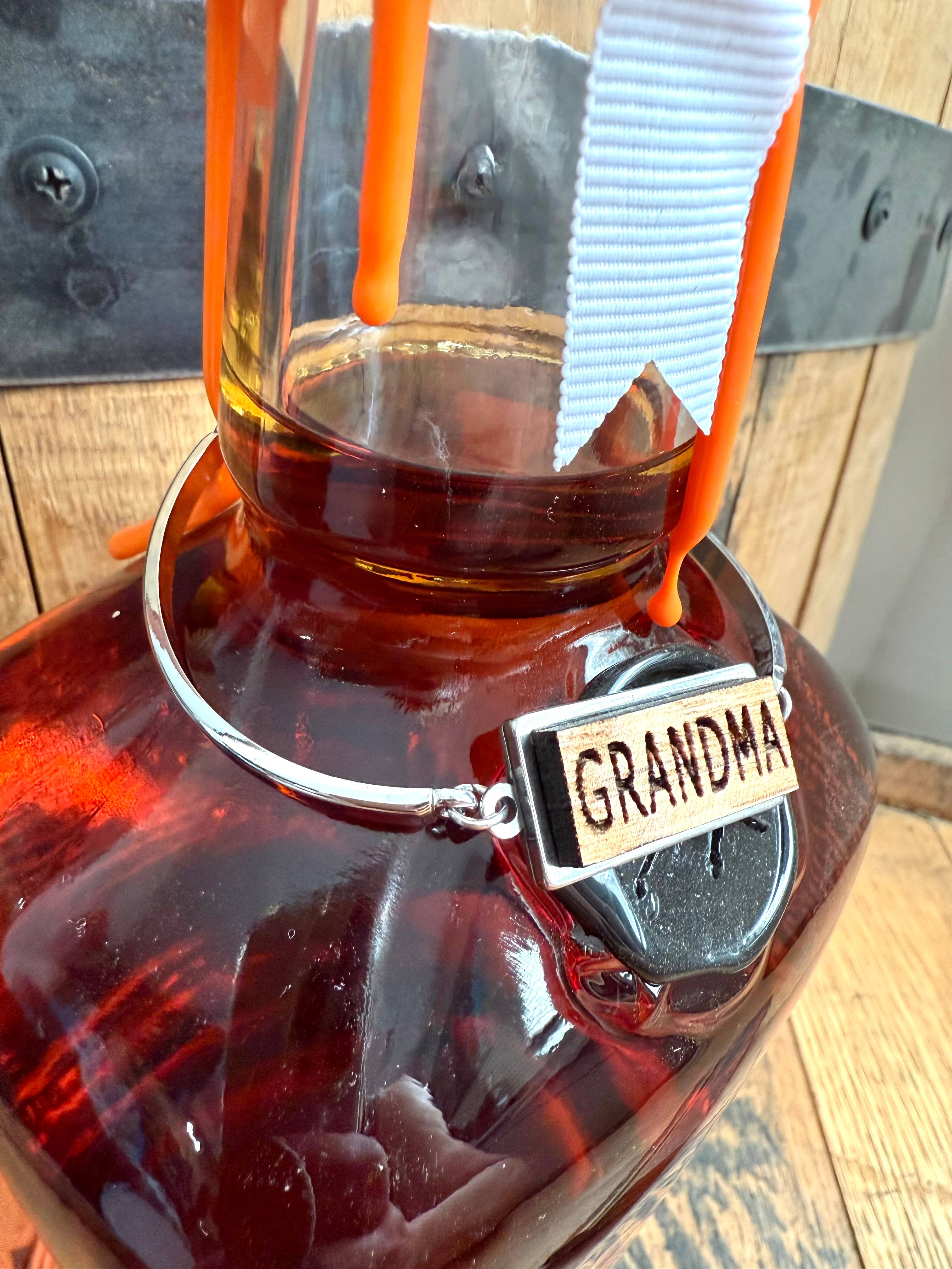 Adjustable Grandma Lobster Claw Bourbon Barrel Bracelet.