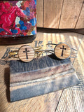 Cross Cuff Bracelet from Reclaimed Kentucky Bourbon Barrels