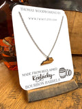 Wood Kentucky Necklace made from Kentucky Bourbon Barrels.