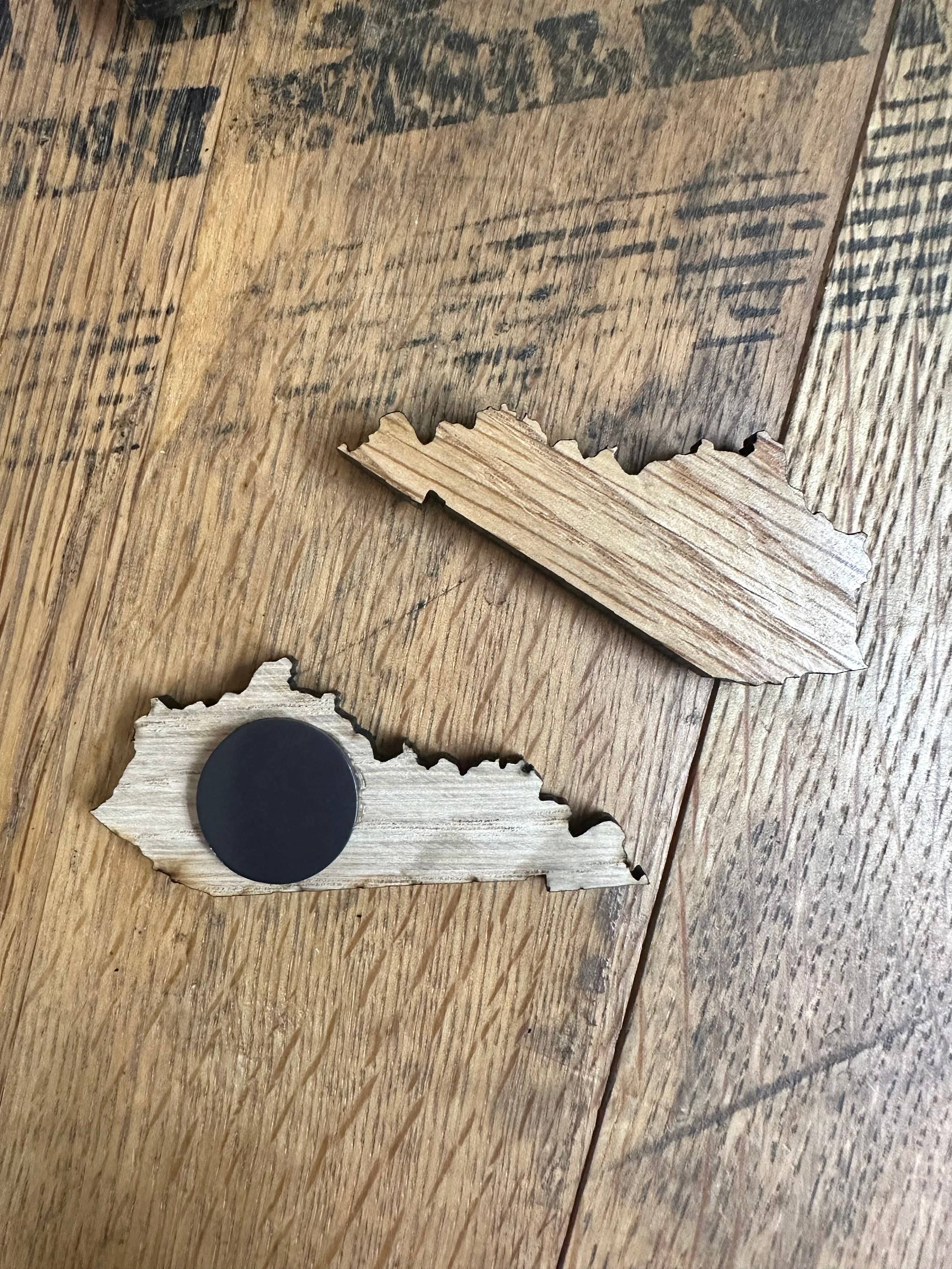 Kentucky Bourbon Barrel Wood Magnet - Custom Gifts