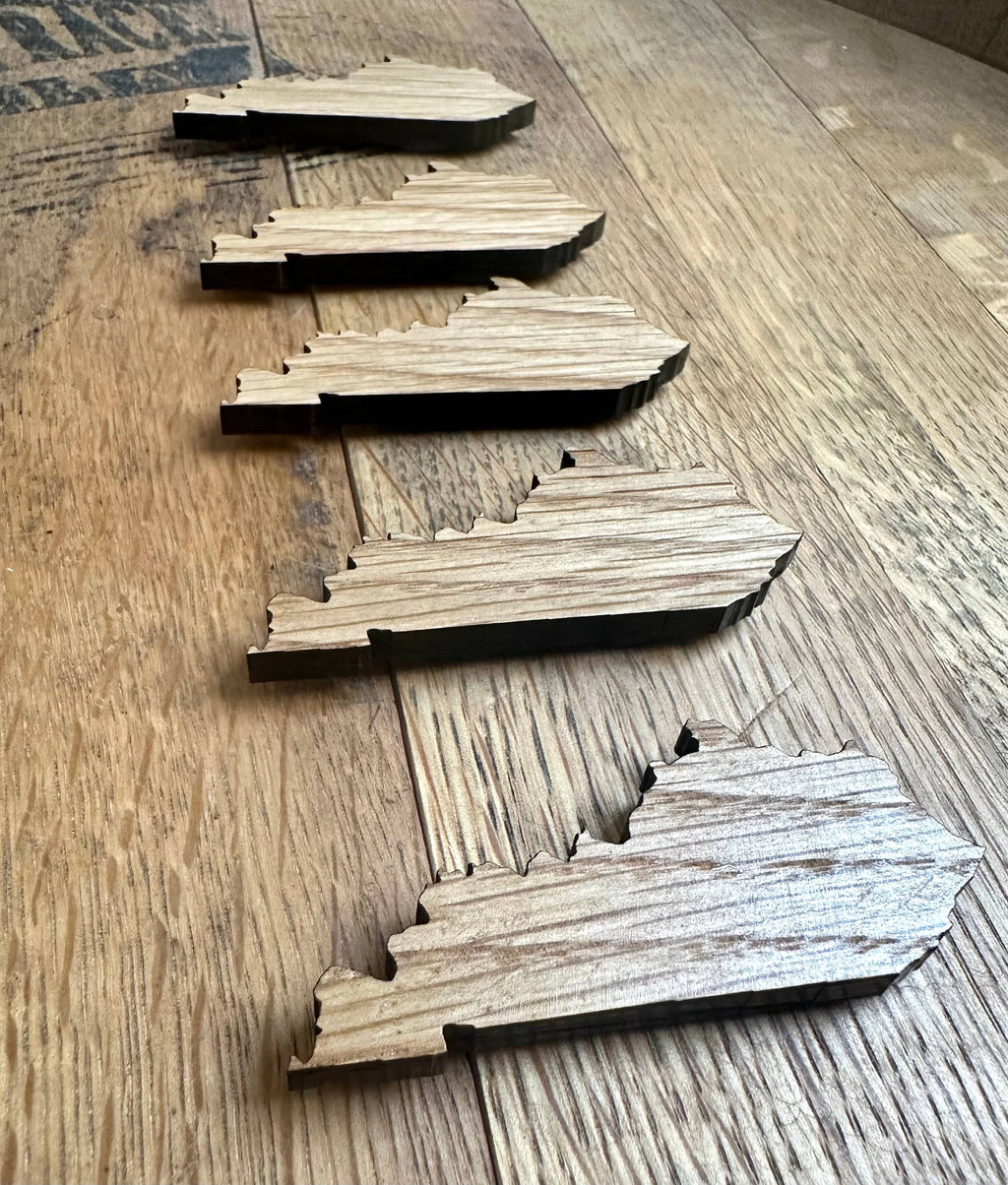 Kentucky Bourbon Barrel Wood Magnet - Custom Gifts