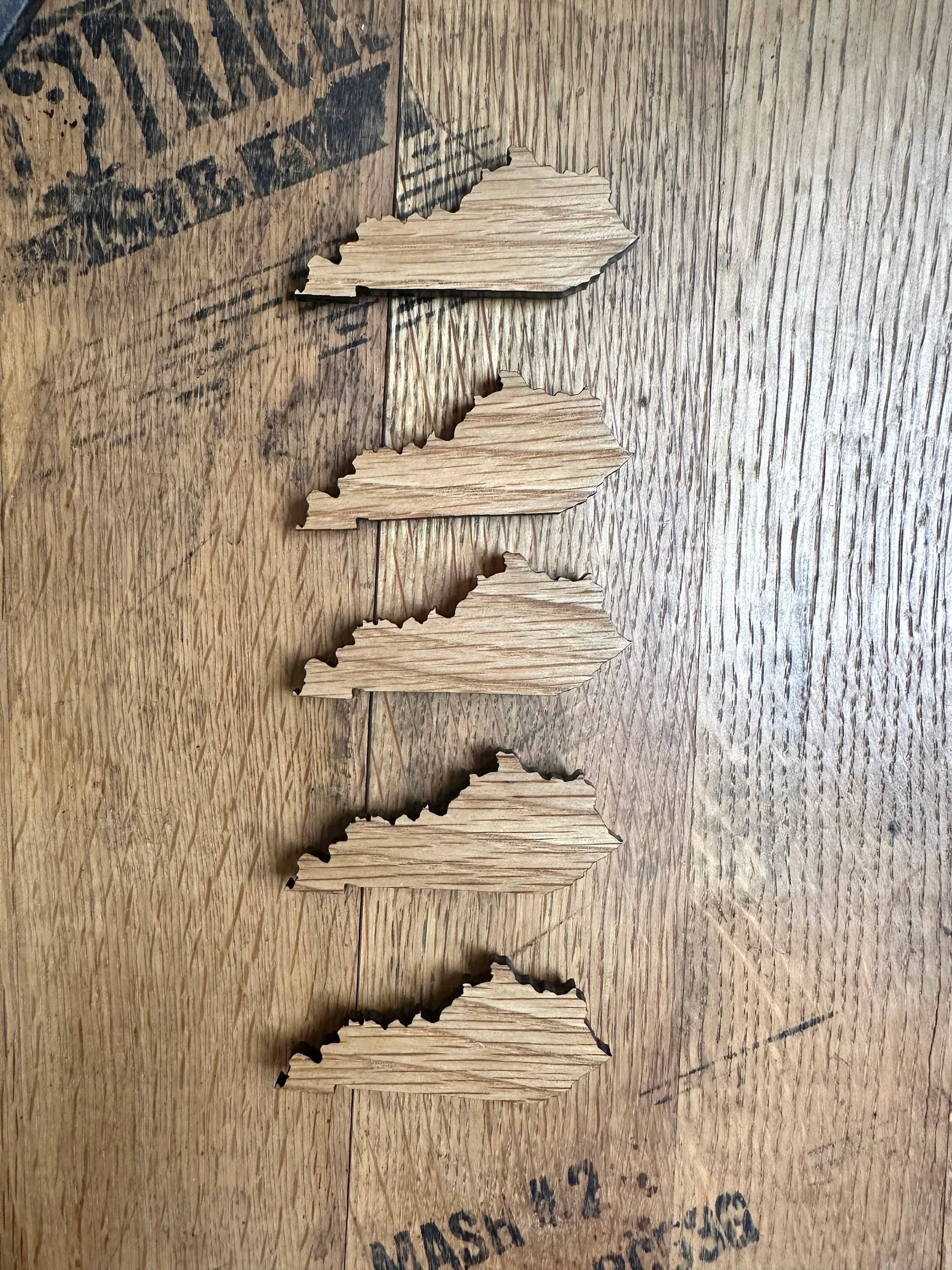 Kentucky Bourbon Barrel Wood Magnet - Custom Gifts