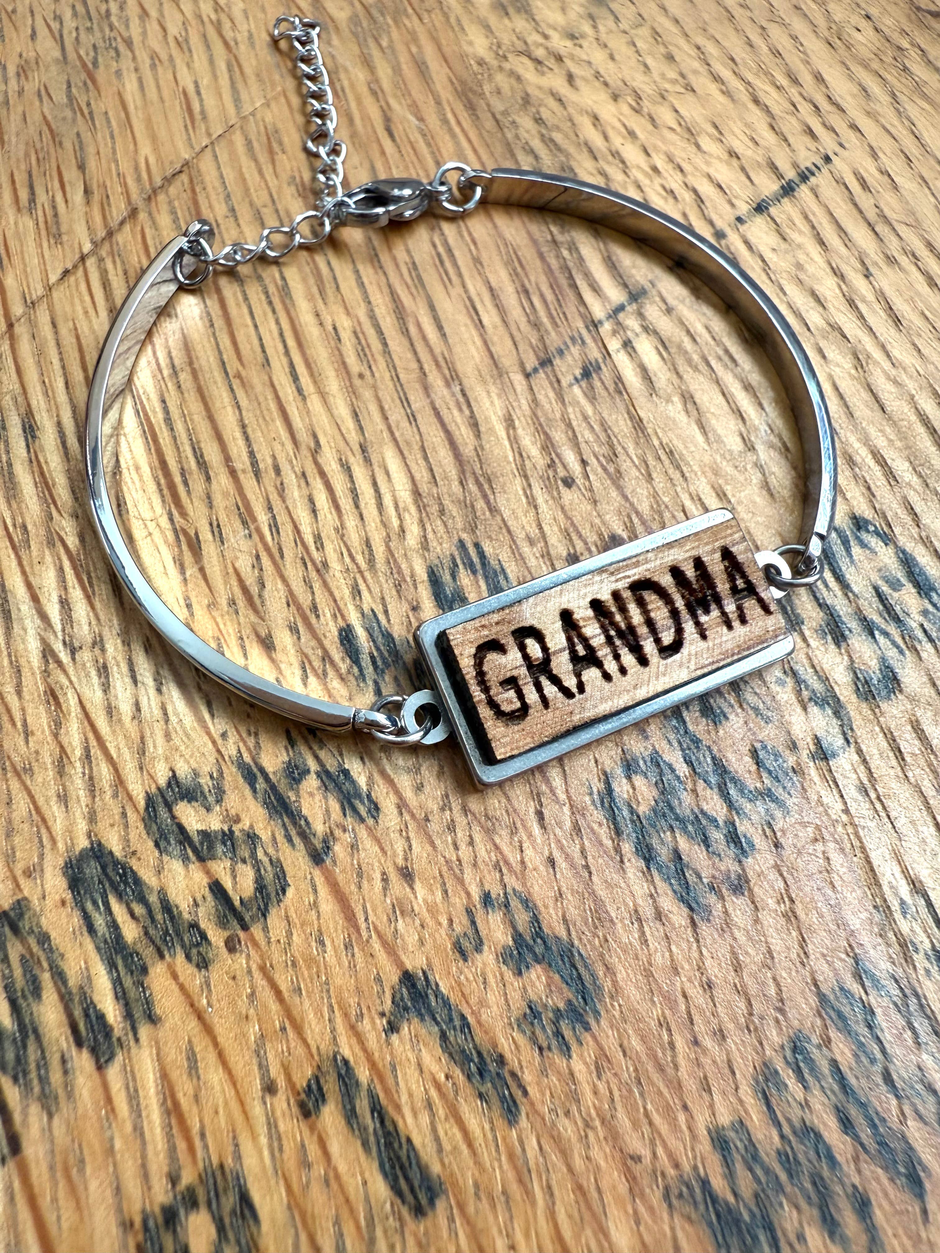 Adjustable Grandma Lobster Claw Bourbon Barrel Bracelet.