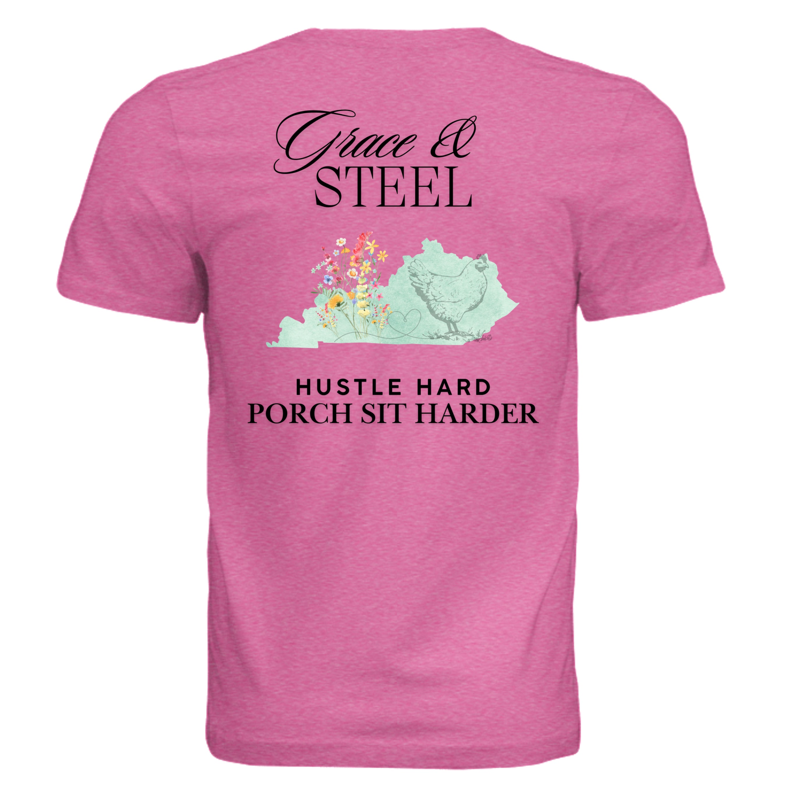 Charity Pink Triblend - 3413C - BACK
